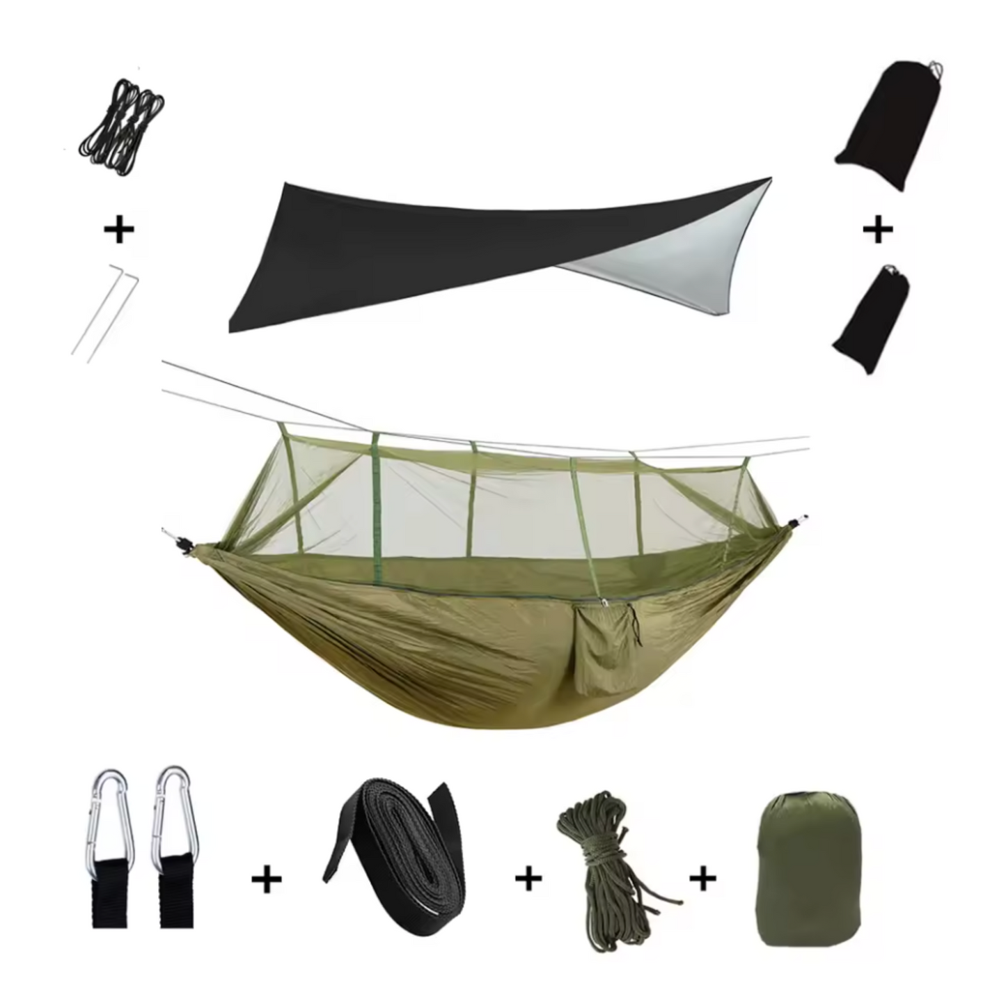 Hamac de Survie avec Moustiquaire et Bâche Imperméable-Hamac Horizon