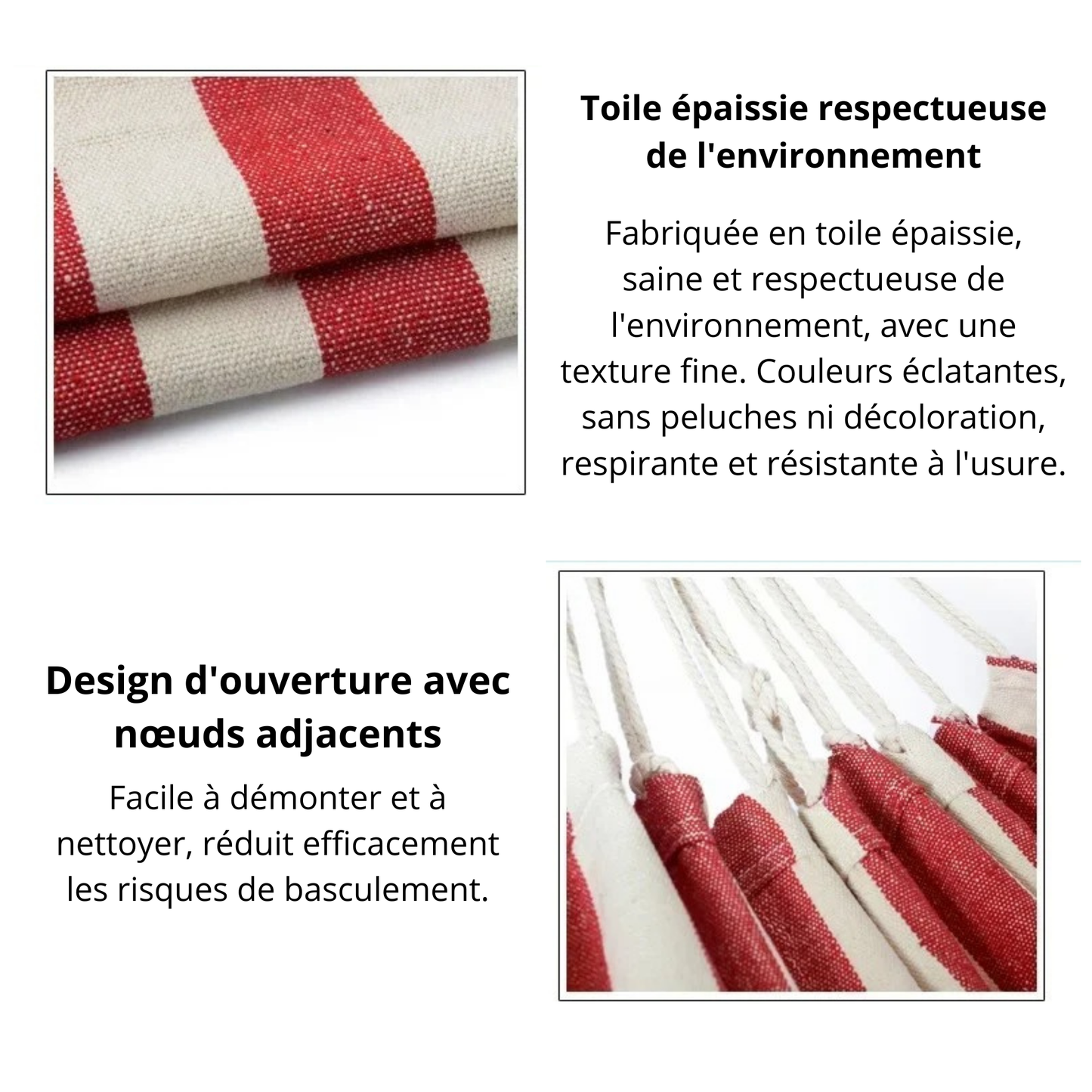 Hamac Simple 200 x 100 - Rayures Orange et Vert-Hamac Horizon