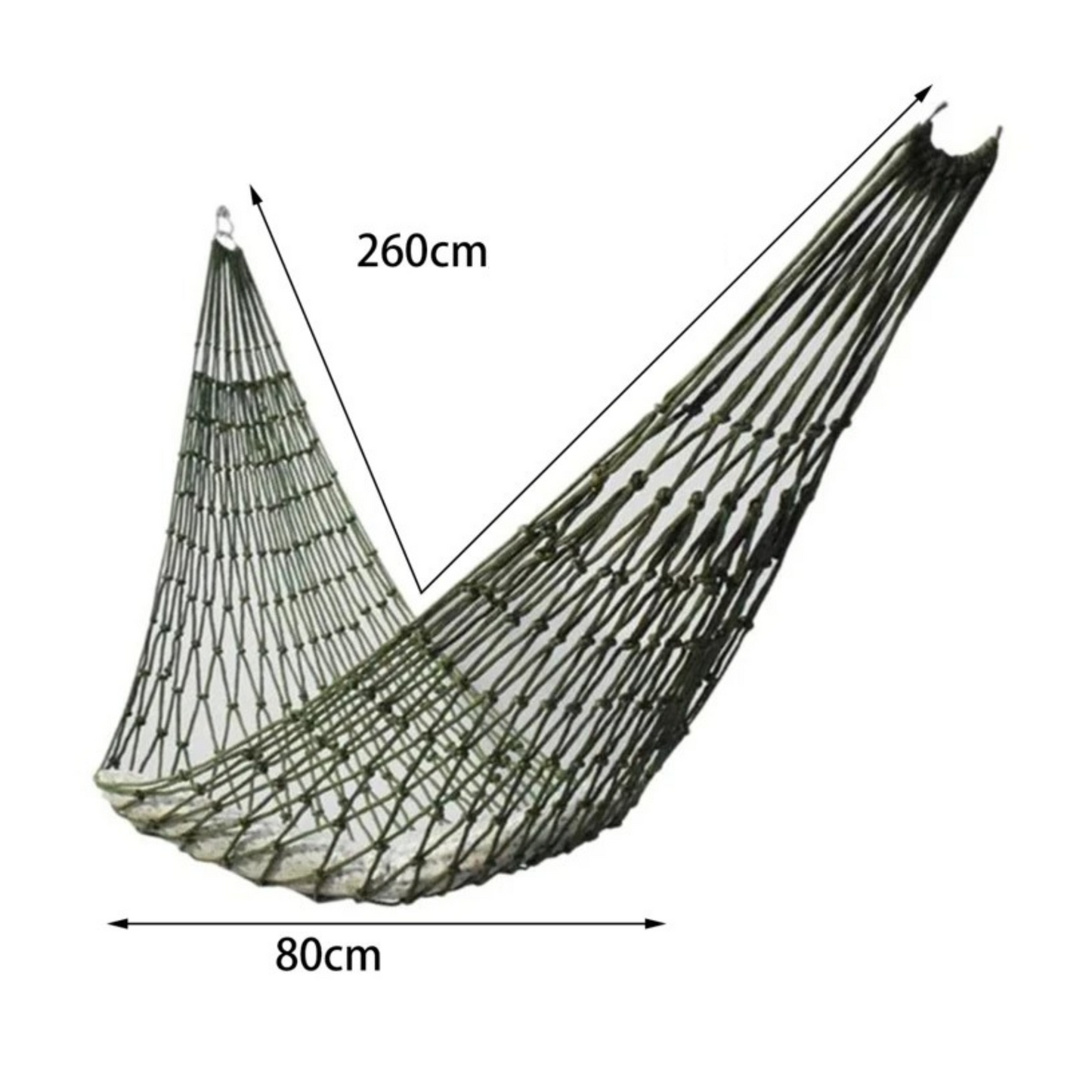 Hamac Simple 260 x 80 - Nylon avec Filet de Maille-Hamac Horizon