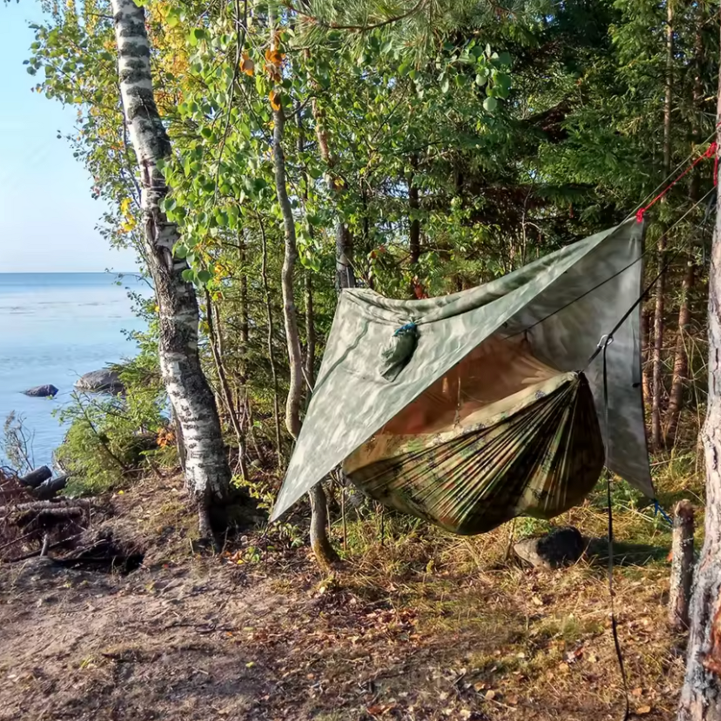 Hamac de Survie avec Moustiquaire et Bâche Imperméable-Hamac Horizon