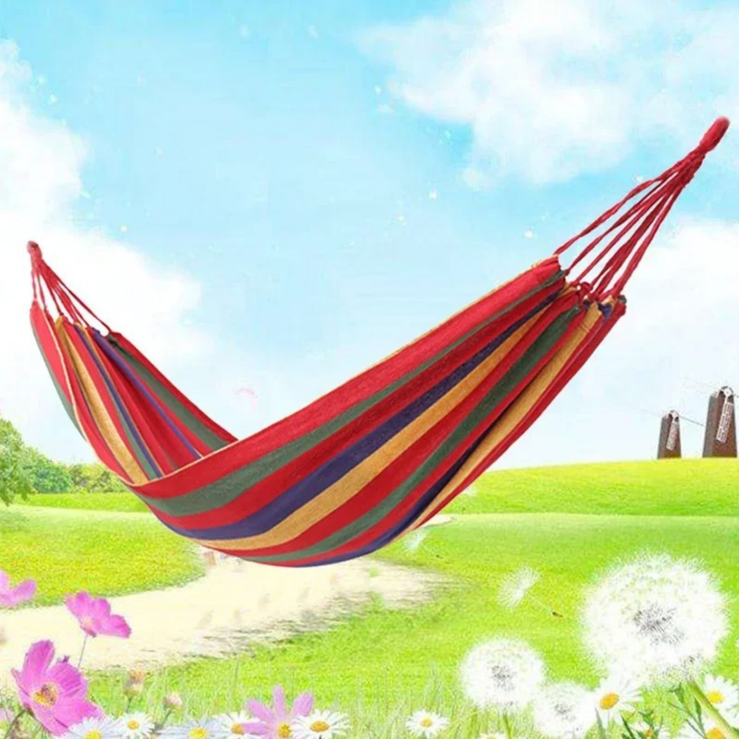 Hamac Simple 200 x 100 - Orange Multicolore-Hamac Horizon