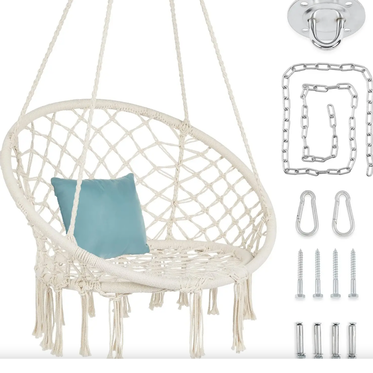 Chaise Hamac en Coton Tissé à la Main-Hamac Horizon