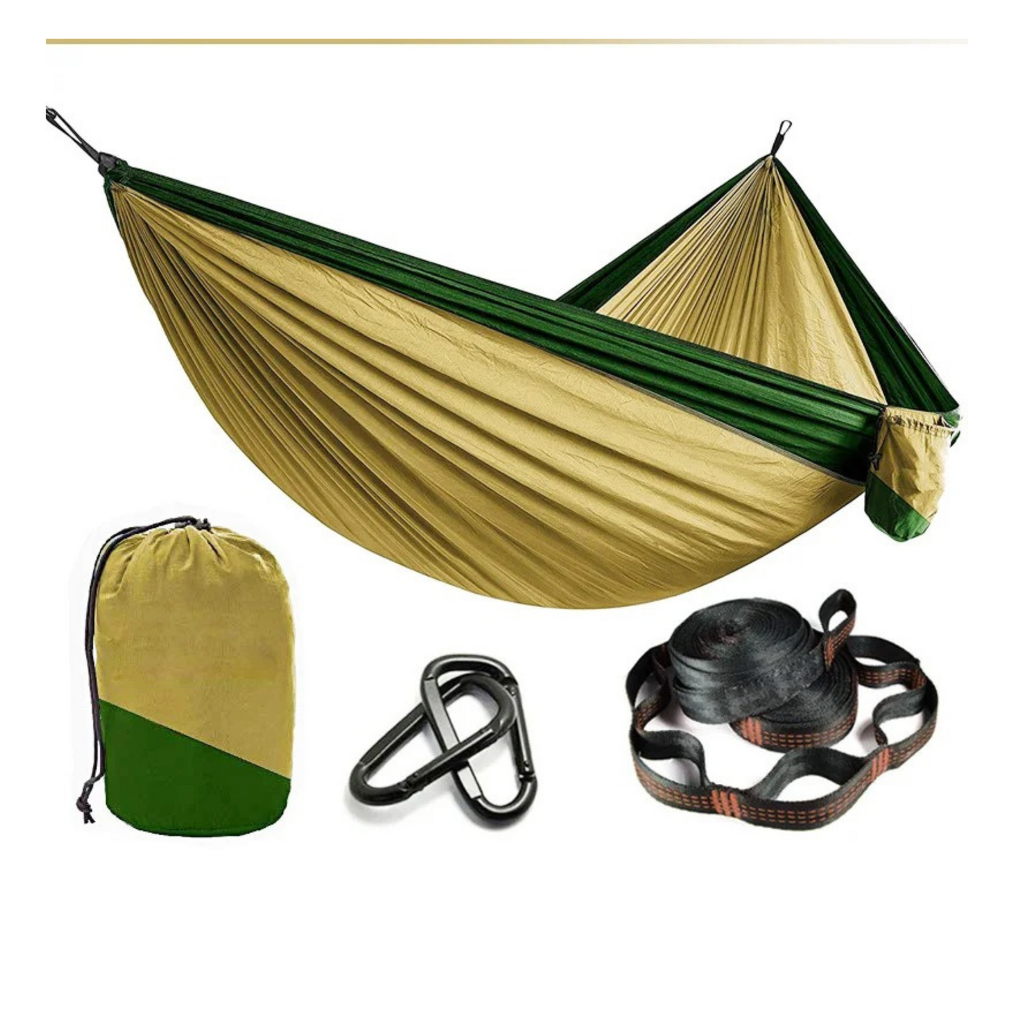 Hamac Parachute avec Sangles et Mousquetons-Hamac Horizon