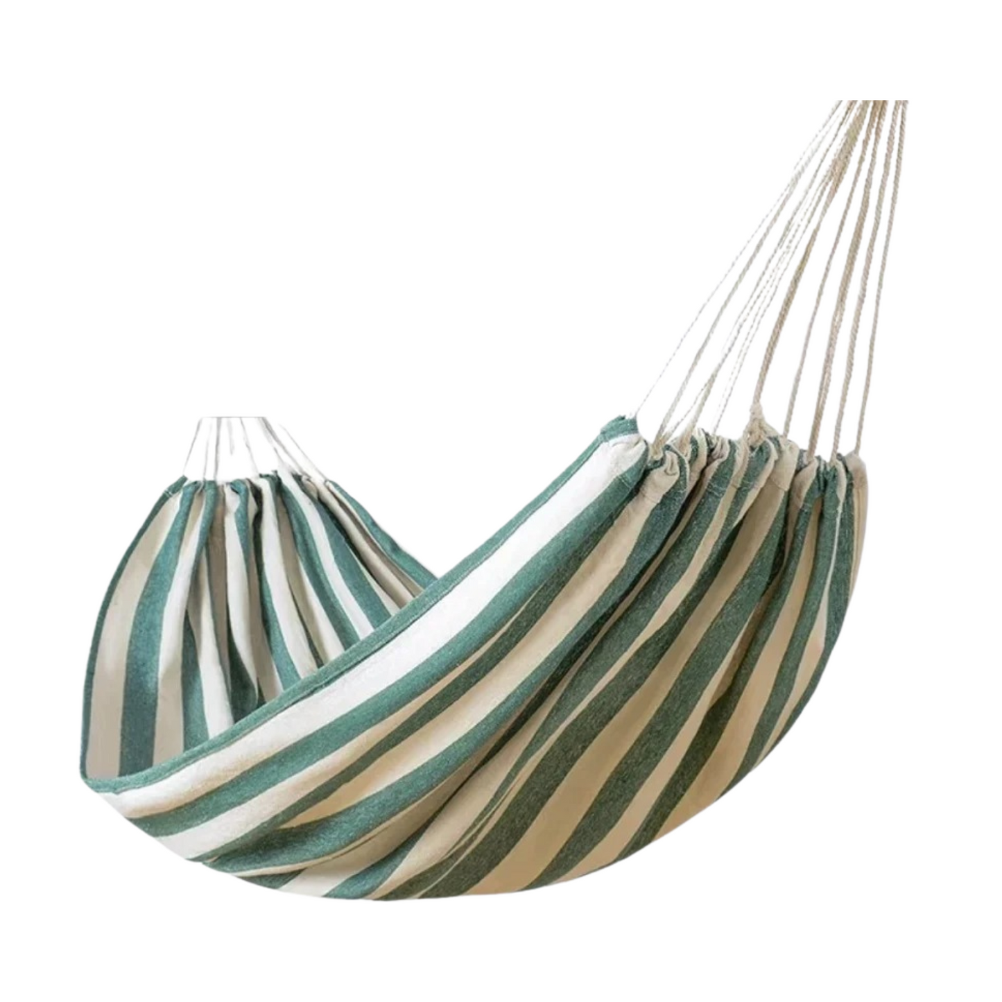 Hamac Simple 200 x 100 - Rayures Orange et Vert-Hamac Horizon