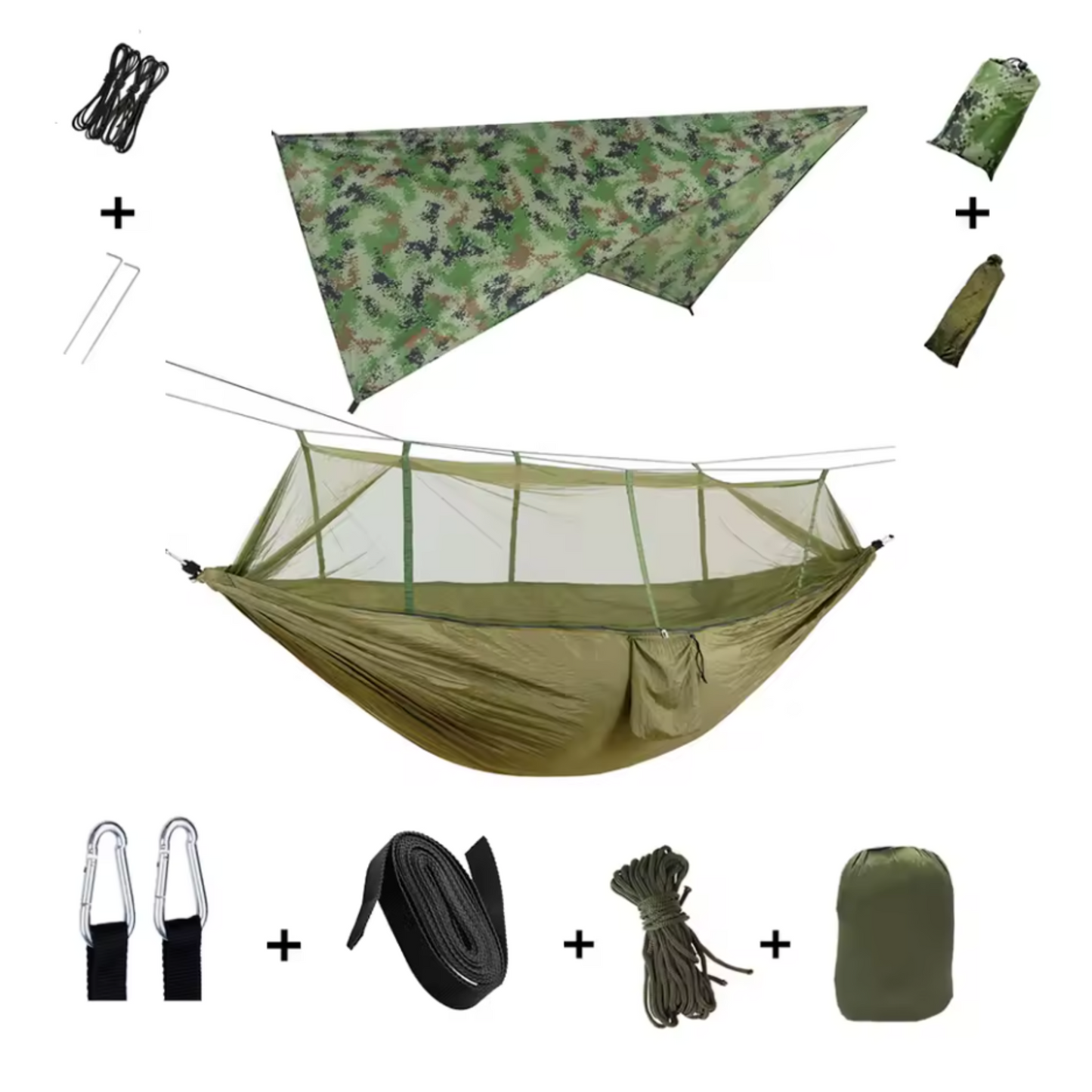 Hamac de Survie avec Moustiquaire et Bâche Imperméable-Hamac Horizon