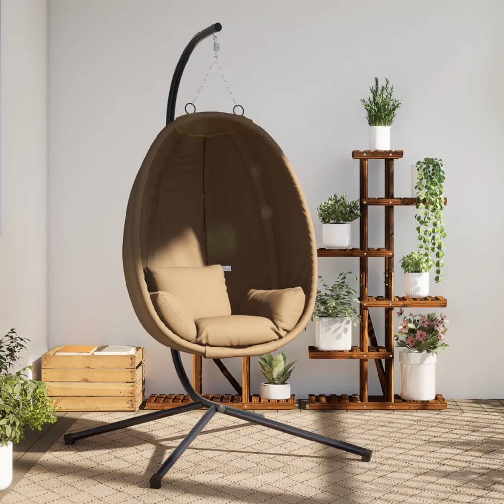 Fauteuil Suspendu en Forme Oeuf Tissu - Anthracite ou Taupe-Hamac Horizon