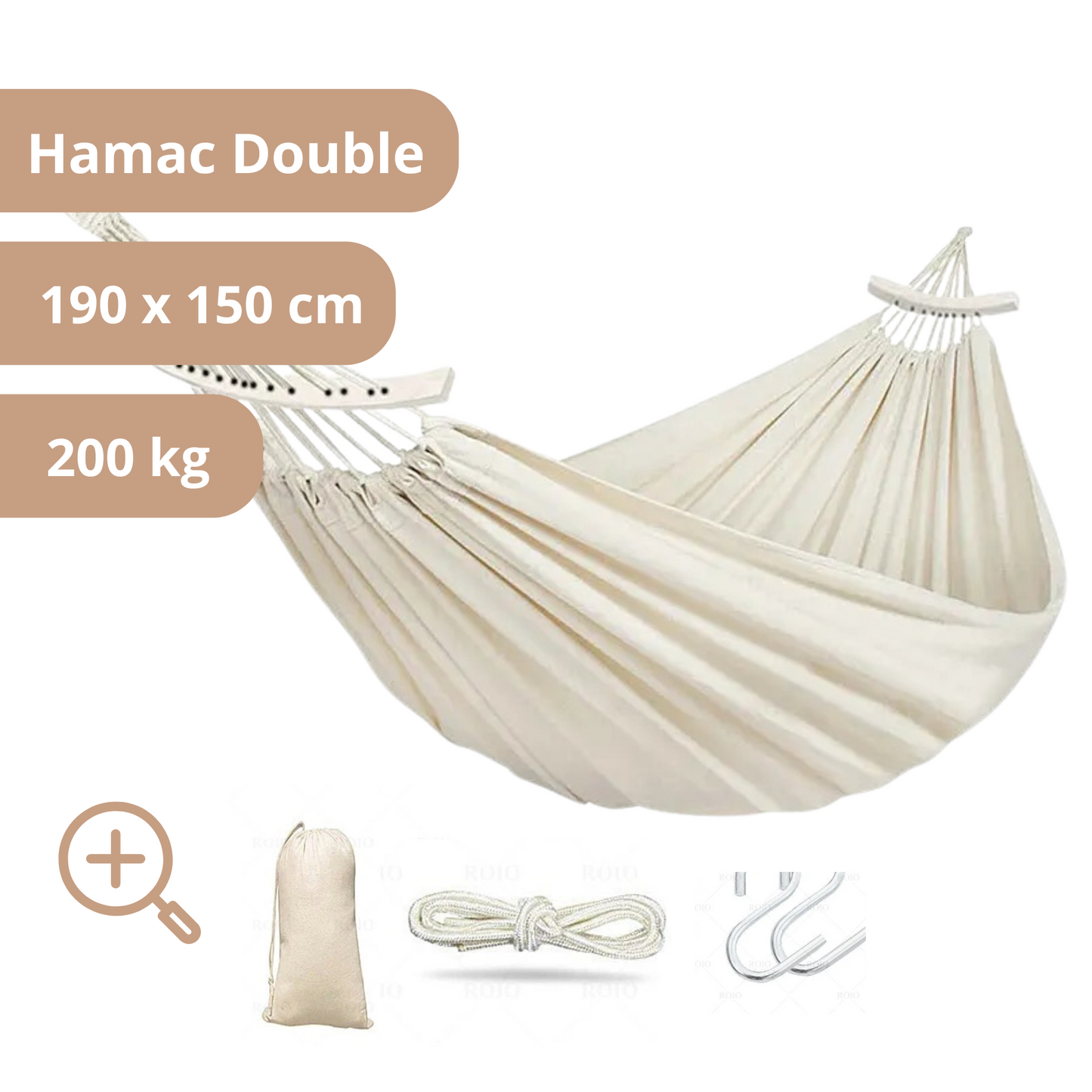 Hamac Suspendu 190 x 80 ou 190 x 150-Hamac Horizon