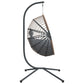 Fauteuil Suspendu en Forme Oeuf avec Support Marron-Hamac Horizon